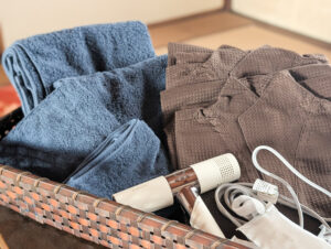 タオル・寝巻・ドライヤーをご用意